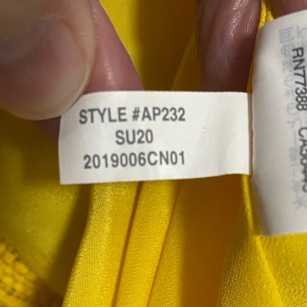 J. Crew Sunny Yellow Eyelet Crochet Lace Tiered Midi Dress Sundress Size 16 - Picture 12 of 15